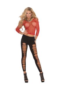Fishnet long sleeve cami top. *Available Boxed