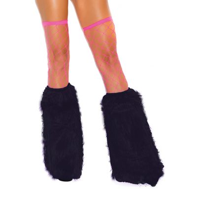 Furry boot covers.