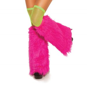Furry boot covers.