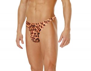 Men's leopard thong.